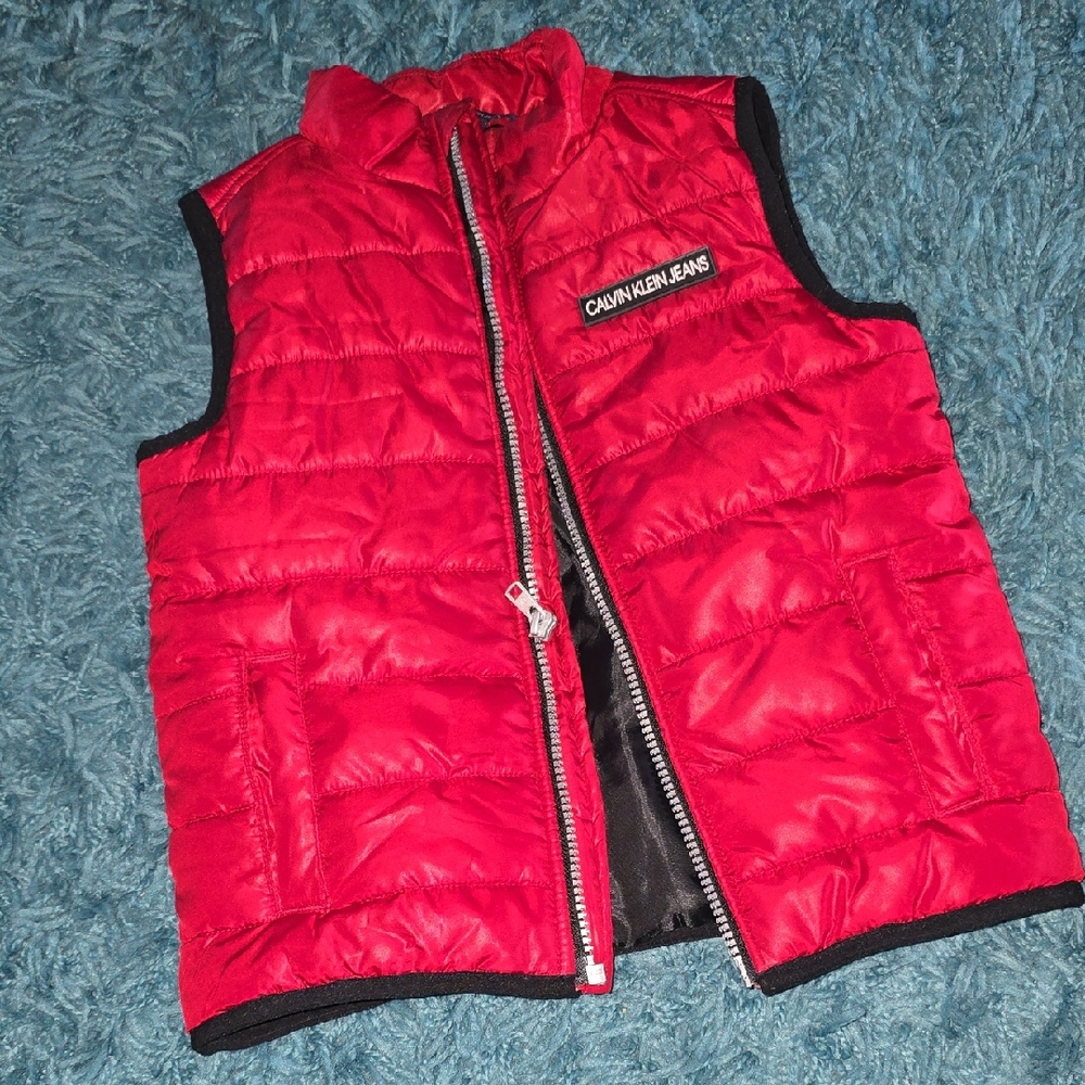 Calvin Klein Jeans Red Puffer Vest for Kids